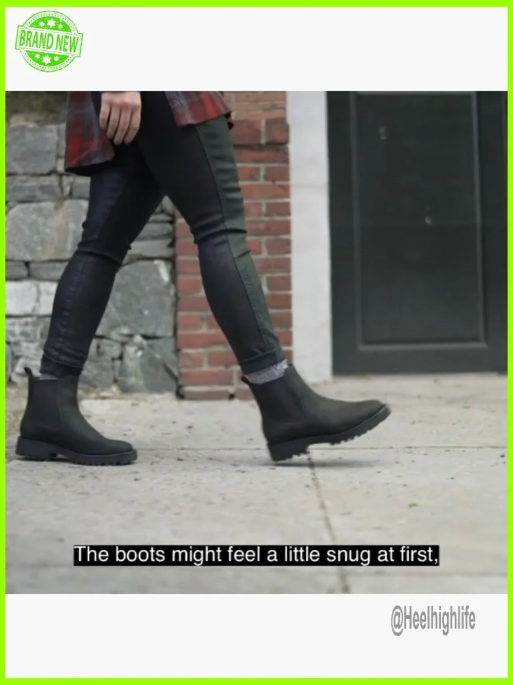 Women's Rugged Chelsea Boots, Leather Ankle Booties, Slip-On Work Boots